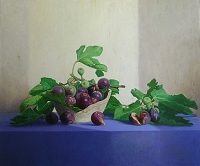 Composizione su panno blu