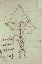Il celebre "paracadute" disegnato da Leonardo