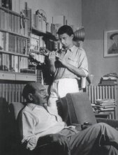 Alessandro con il padre Salvatore Quasimodo, Premio Nobel per la