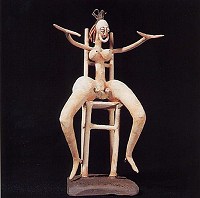 La seduta, terracotta, 1990