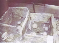 Ricostruzione tombe nella necropoli tardo celtica-romana scavata