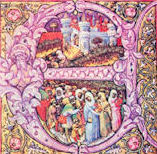 Miniatura tratta da un antico codice manoscritto