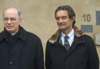 Monsignor Stucchi e Attilio Fontana