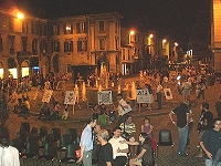La piazza by night