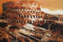 Una delle opere di Andrea Gnocchi in trasferta a Roma