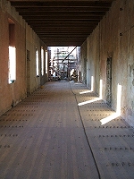 Il corridoio interno al piano nobile