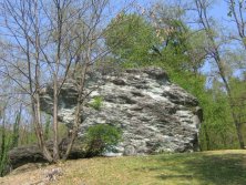 Sass da la Preja Buja, visione dal retro