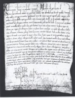 Documento con monogramma e firma di Matilde