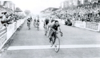 Un'immagine dei Mondiali di ciclismo a Varese, 1951