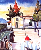 Il ritorno dalle rogazioni, dipinto di U.Vedani