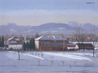 O.Bernini, 'Neve in periferia', 1975