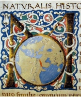 Mappa del mondo in un'antica miniatura