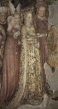 Monza, affreschi degli Zavattari, il matrimonio di Teodolinda