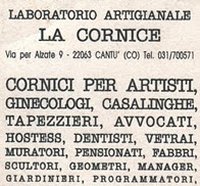 Laboratorio "La cornice"