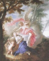 Bartolomeo Guidobono, L'Angelo appare ad Agar nel bosco