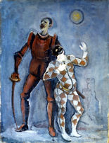 Don Chisciotte, Serenata al chiaro di luna,1945-46, olio su tela