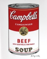 A. Wharol, 'Soup. Beef', serigrafia a colori, numerata a matita
