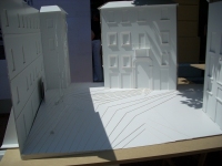 Un modello dell'edicola in Piazza Carducci