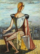 Il Trovatore seduto, olio su tela, 1972-76