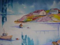 Una delle opere in mostra