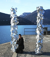 Giugi con un'opera. ph-M.Ferdeghini