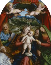 Giovenone, Madonna con il Bambino, Santi e donatore (partic.)
