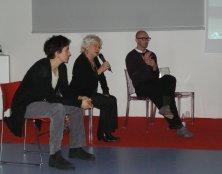 Un momento della conferenza - Claudia Losi, Francesca Pasini e N