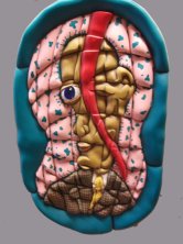 Uomo fulminato, 2011-12, acrilico, legno