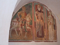 Gli affreschi della parete nord