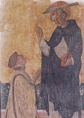 Un frammento di affrreschi con San Pietro Martire