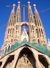Le guglie in costruzione della Sagrada Familia