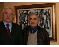 L'artista con l'Assessore Fantinati