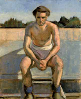 A. Schalk, Ritratto di giovane, 1930 .ca, olio su tela