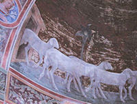 Gli affreschi del catino absidale (part.)