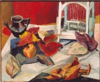 R.Guttuso, 'Gabbia bianca e foglie', 1940-41