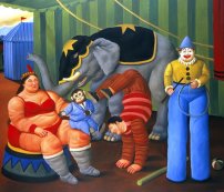Botero, Gente del circo con elefante, 2007