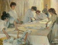 Cressini C., 'Le stiratrici', 1906