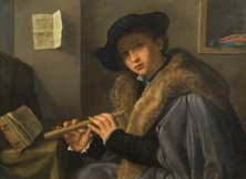 G. Girolamo Savoldo, Ritratto di giovane uomo con flauto, 1525 c