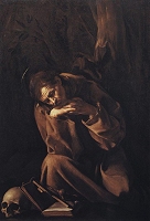Caravvaggio, San Francesco in meditazione, Musei Civici di Cremo