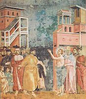 Giotto, Basilica Superiore di Assisi, La rinuncia ai beni patern