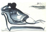 'Donna sul canapÃ¨', inchiostro, 1932